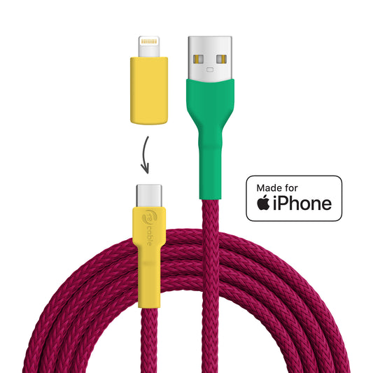 Gouldamadine USB A - USB C + Lightning (iPhone)