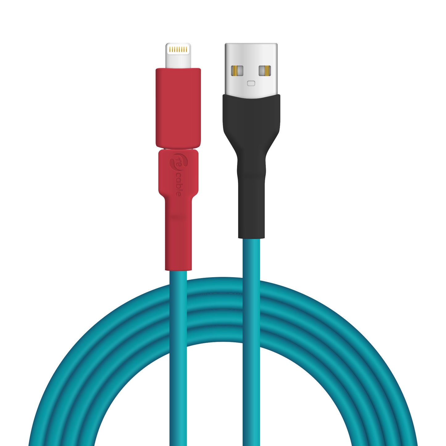 Türkisnaschvogel USB A - USB C + Lightning (iPhone)