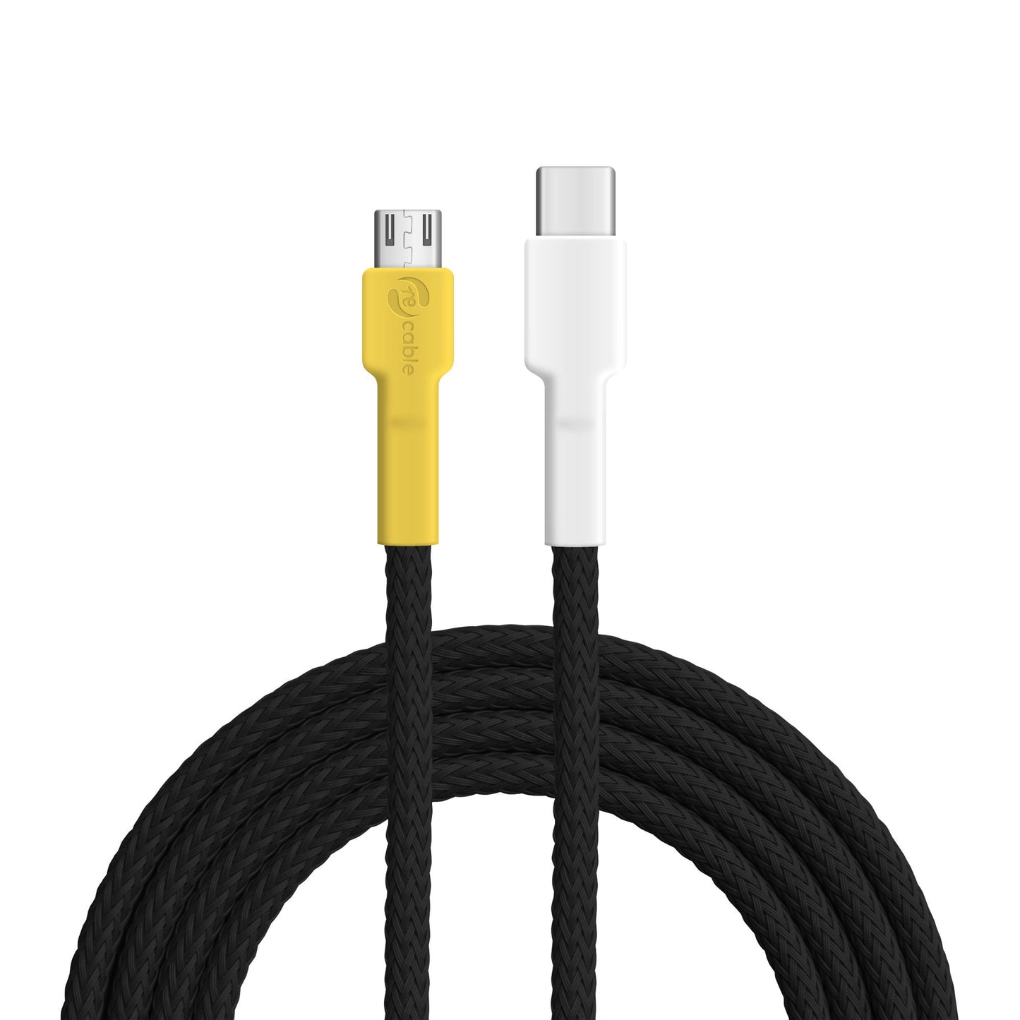 USB-Kabel, Design: Gold­schnäpper, Anschlüsse: USB C auf Micro-USB