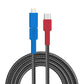 USB-Kabel, Design: Helmkasuar, Anschlüsse: USB C auf USB C mit Lightning Adapter (verbunden)