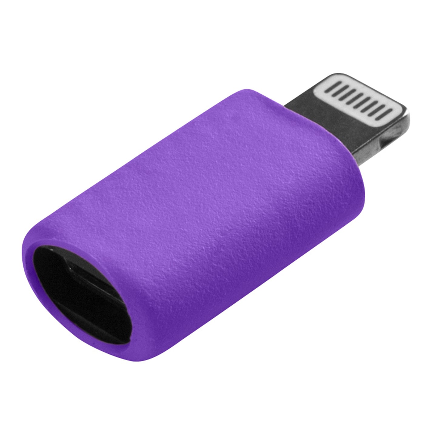 Seitenansicht USB C-Lightning-Adapter lila
