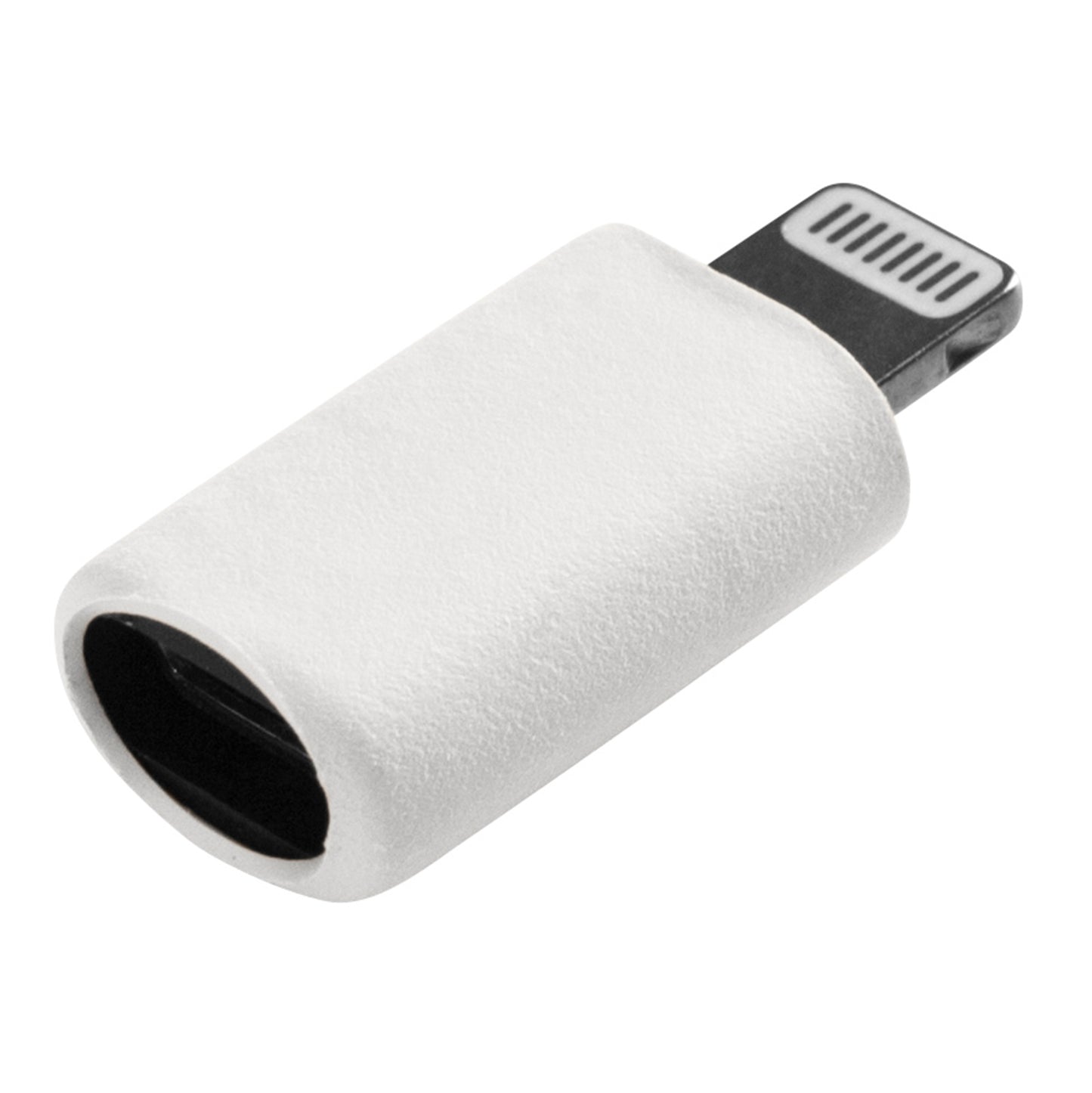 Seitenansicht USB C-Lightning-Adapter weiß