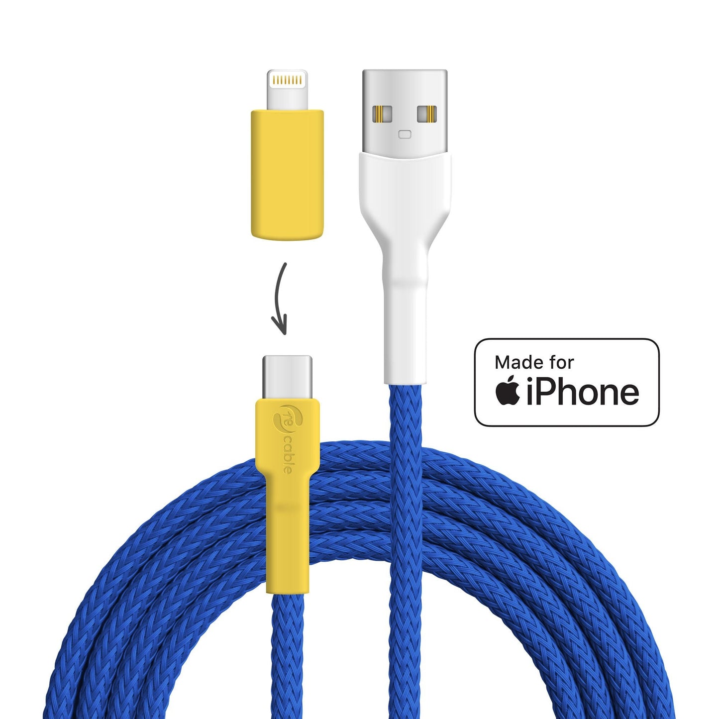 Blaumeise USB A - USB C + Lightning (iPhone)