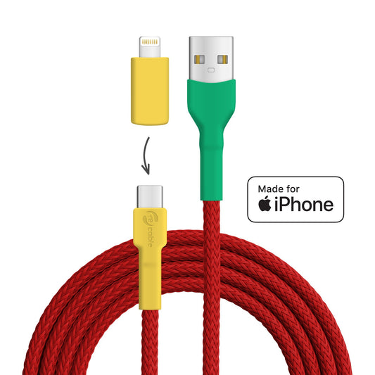 Unzertrennliche USB A - USB C + Lightning (iPhone)