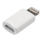 Side view Micro USB-lightning-adapter white