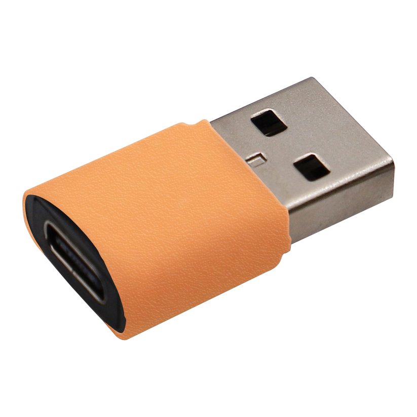 USB C - USB-A Adapter in gelb