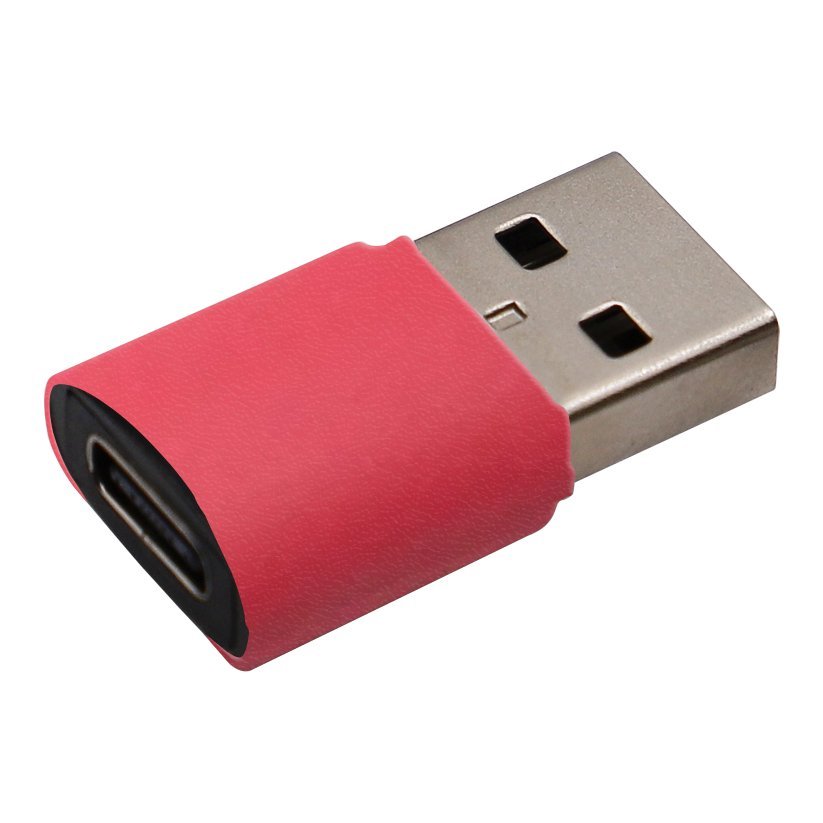 USB C - USB-A Adapter in rot