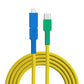 USB-Kabel, Design: Gelbbrustara, Anschlüsse: USB C auf USB C mit Lightning Adapter (verbunden)