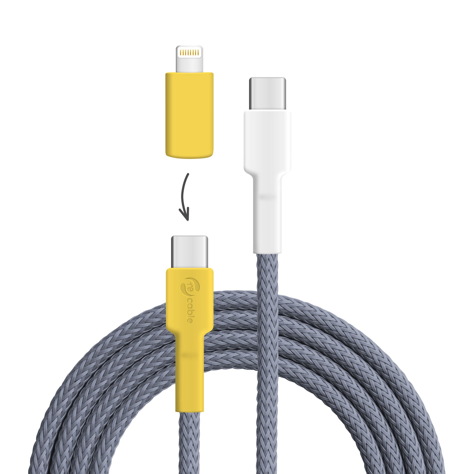 USB-Kabel, Design: Gelbkehlvireo, Anschlüsse: USB C auf USB C mit Lightning Adapter (nicht verbunden)