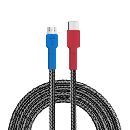 USB Kabel, Design: Helmkasuar, Anschluss: USB C auf Micro-USB
