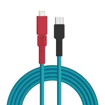 Türkis­naschvogel USB C - Micro USB + Lightning (iPhone)