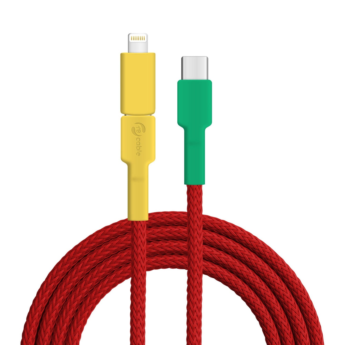 USB-Kabel, Design: Unzertrennliche, Anschlüsse: USB C auf USB C mit Lightning Adapter (verbunden)