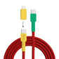 USB-Kabel, Design: Unzertrennliche, Anschlüsse: USB C auf USB C mit Lightning Adapter (nicht verbunden)