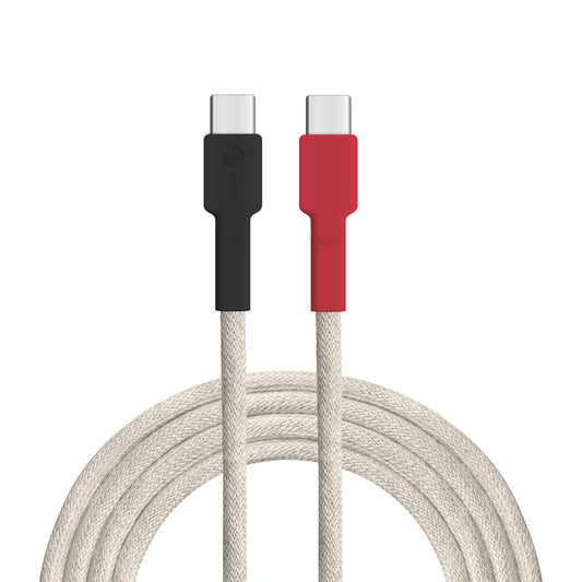USB cable, design: white-backed woodpecker, connections: USB C on USB C