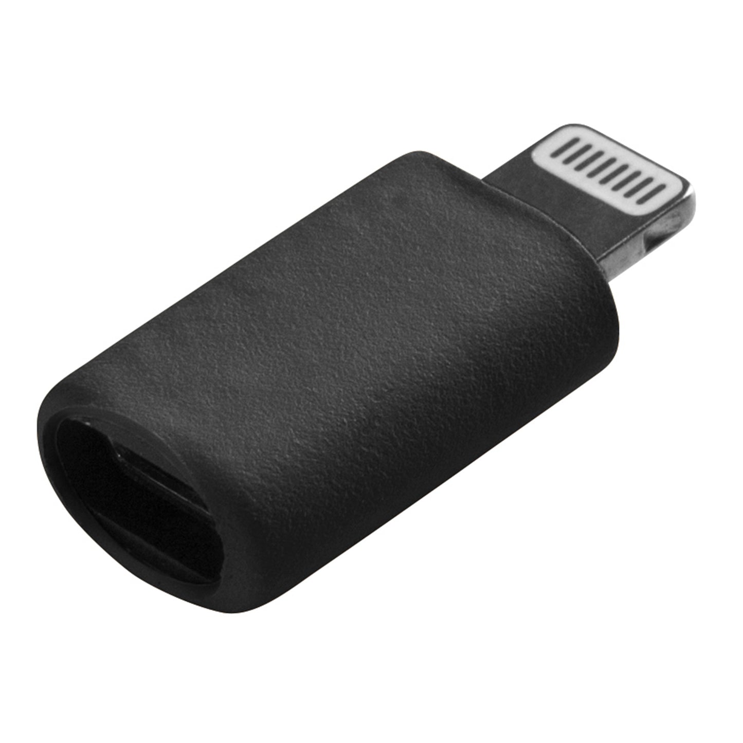 Seitenansicht USB C-Lightning-Adapter schwarz