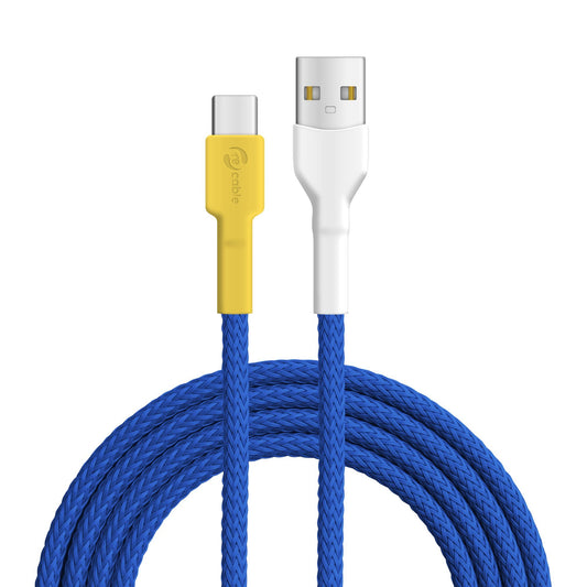 USB cable, Design: Blue tit, Connectors: USB-A to Micro USB-C