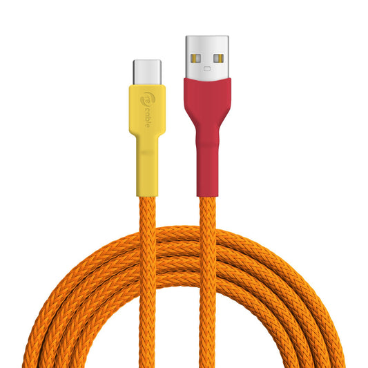 USB cable, Design: Flame bowerbird, Connectors: USB A to USB C 