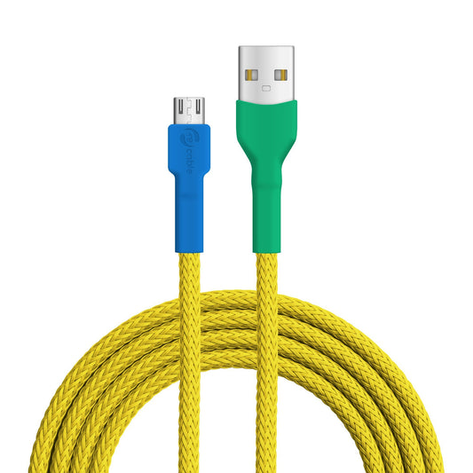 USB-Kabel, Design: Gelb­brustara, Anschlüsse: USB A auf Micro-USB