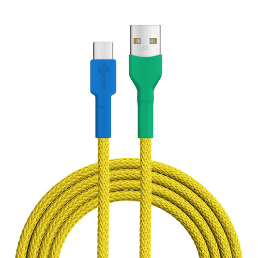 USB cable, Design: Yellow breast tare, Connectors: USB A to USB C