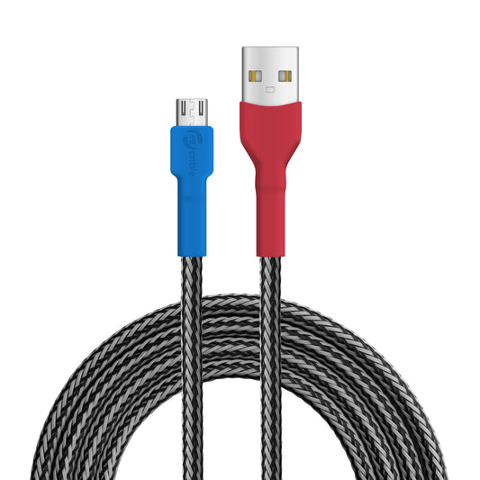  USB-Kabel, Design: Helm­kasuar, Anschlüsse: USB A auf Micro-USB 