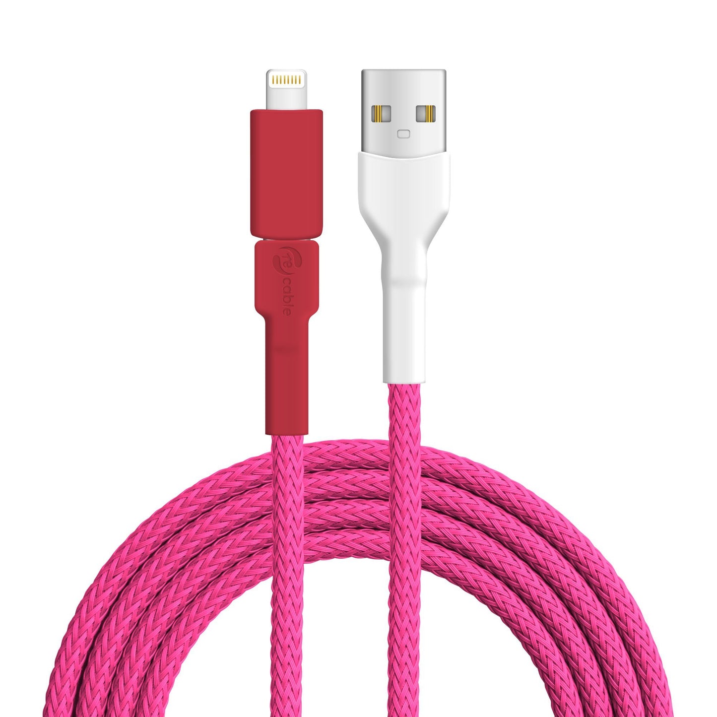 USB-Kabel, Design: Kuba­flamingo, Anschlüsse: USB A auf Micro-USB mit Lightning Adapter (verbunden)