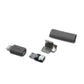 Einzelteile Micro USB Stecker mit Lightning Adapter grau, mit dem Ersatzteil kann ein Lightning Kabel repariert werden
