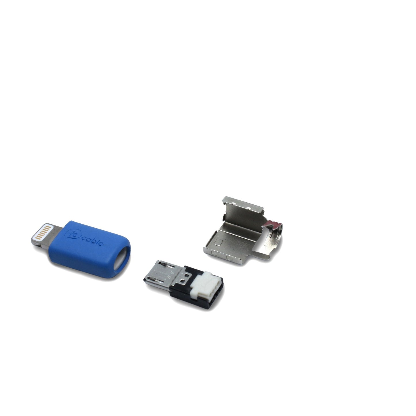 Lighting (iPhone) Reparatur-Set blau ohne Micro USB Stecker Gehäuse