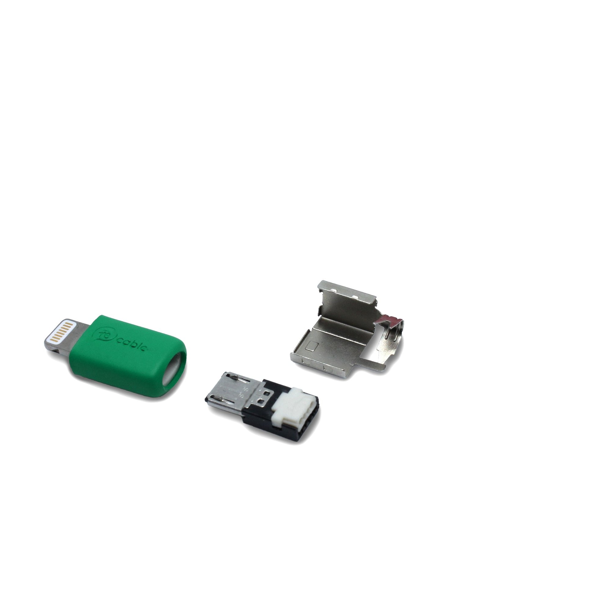 Lighting (iPhone) Reparatur-Set grün ohne Micro USB Stecker Gehäuse