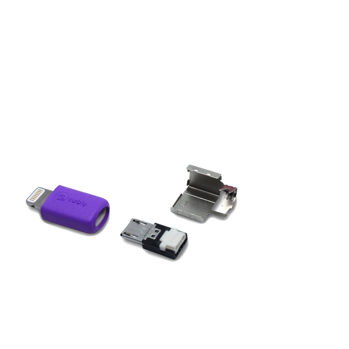 Lighting (iPhone) Reparatur-Set violett ohne Schrumpfschlauch