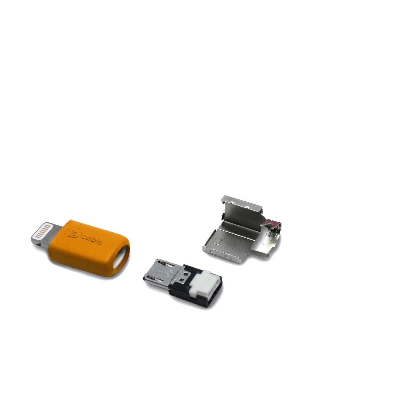 Lighting (iPhone) Reparatur-Set orange ohne Micro USB Stecker Gehäuse
