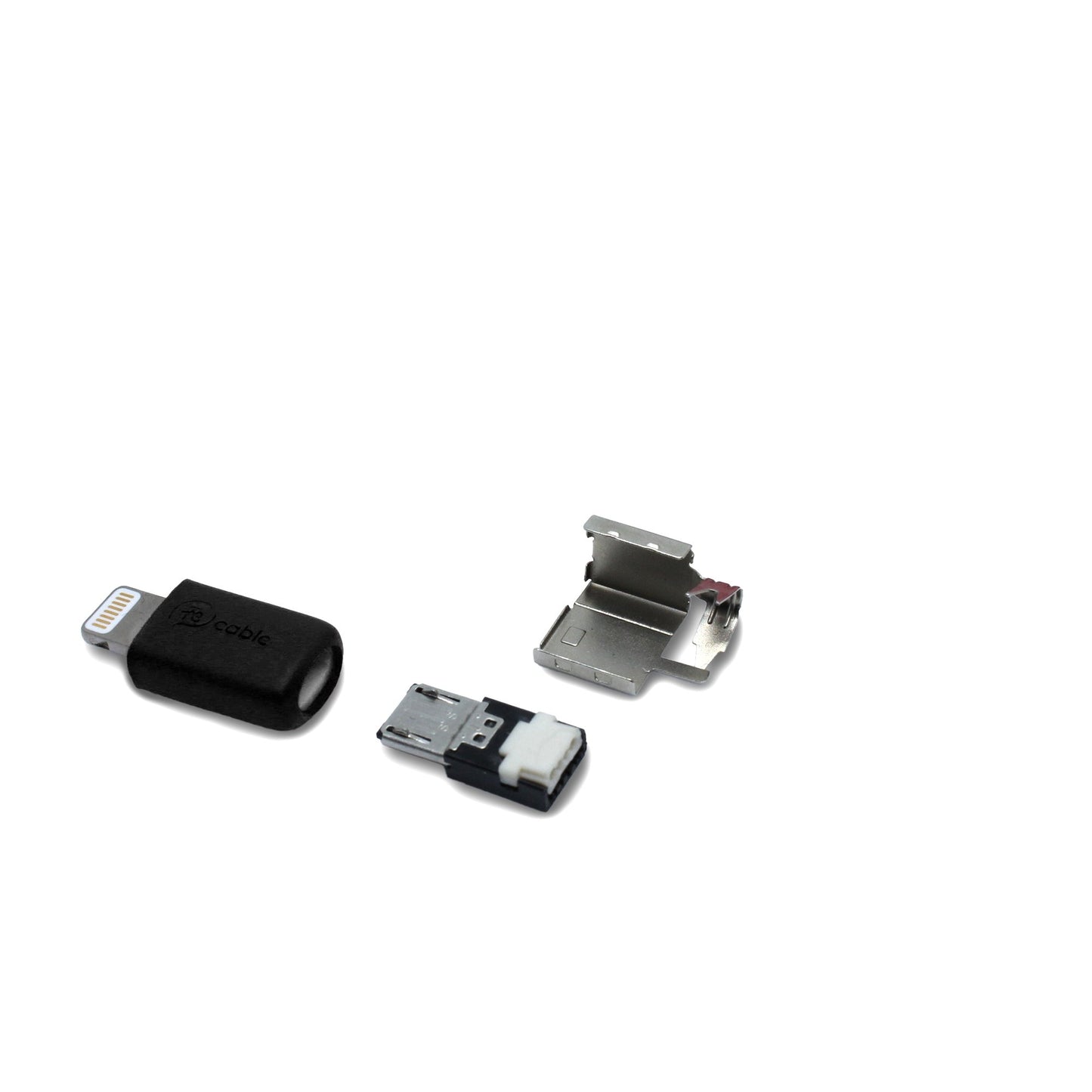 schwarzes Lighting (iPhone) Reparatur-Set ohne Micro USB Stecker Gehäuse