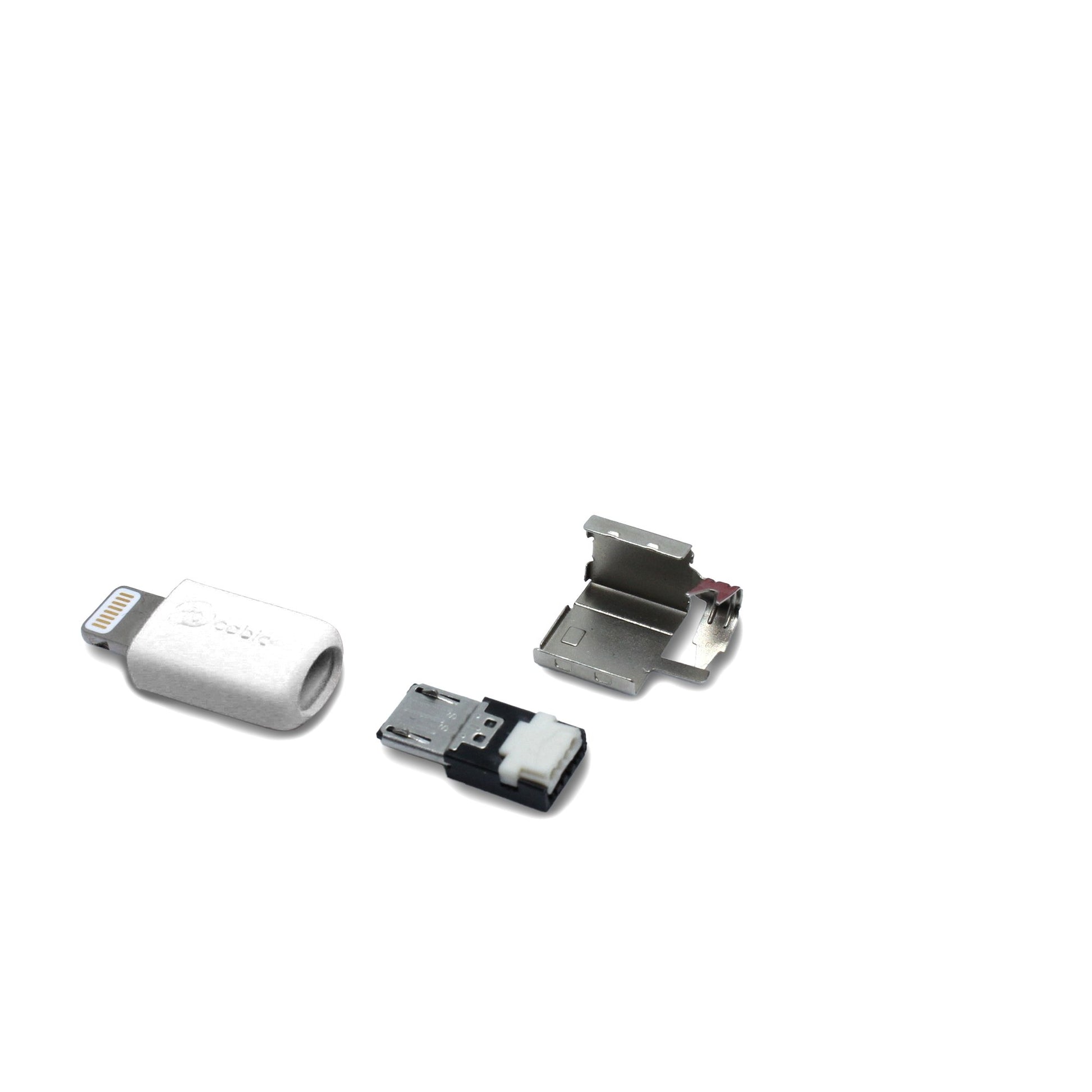 Lighting (iPhone) Reparatur-Set weiß ohne Micro USB Stecker Gehäuse
