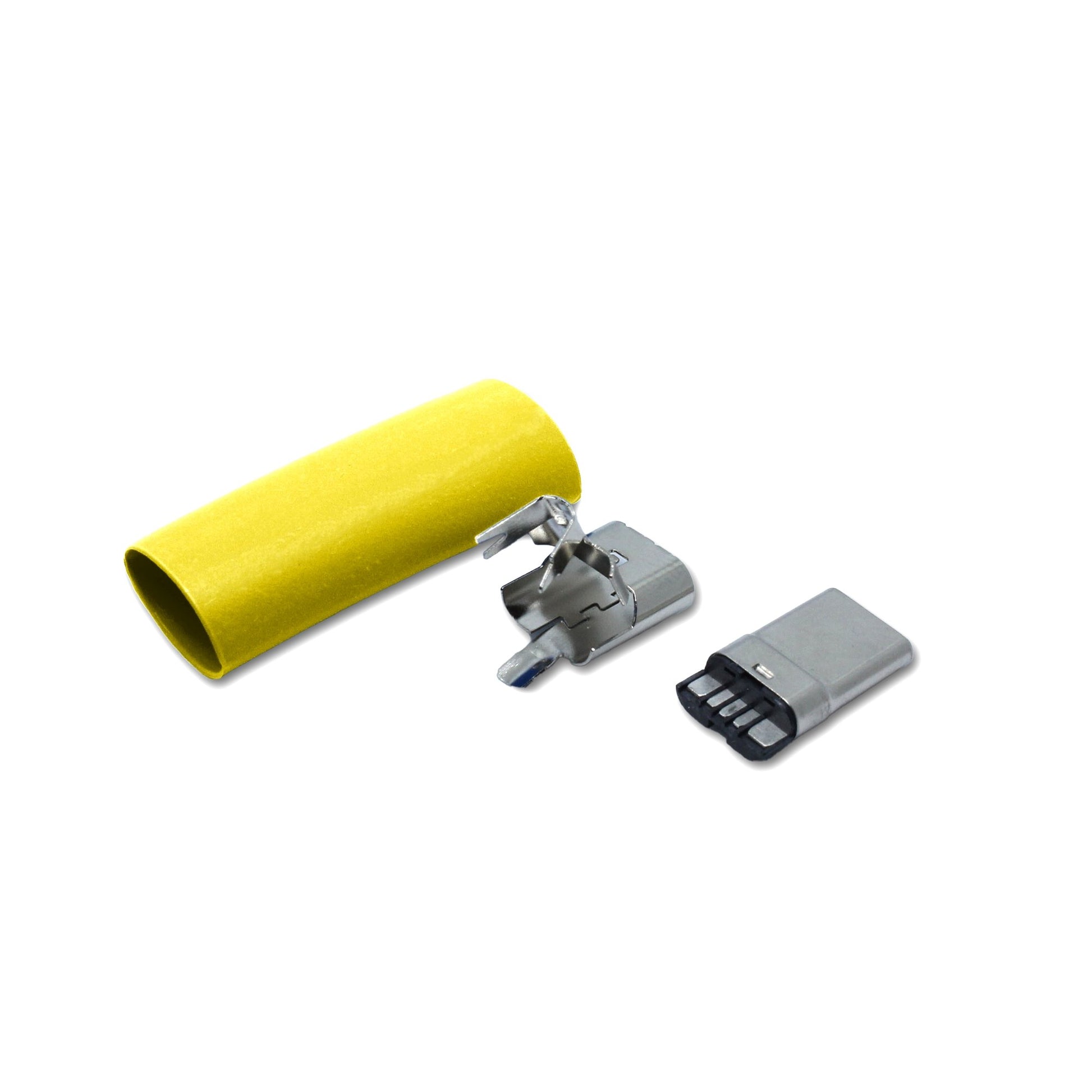 Einzelteile gelber USB C Stecker, Ersatzteil für ein USB 2.0 Kabel  Alt-Text bearbeiten