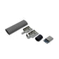 EIn recable USB C Host Stecker Set mit Schrumpfschlauch in grau
