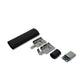EIn recable USB C Host Stecker Set mit Schrumpfschlauch in schwarz