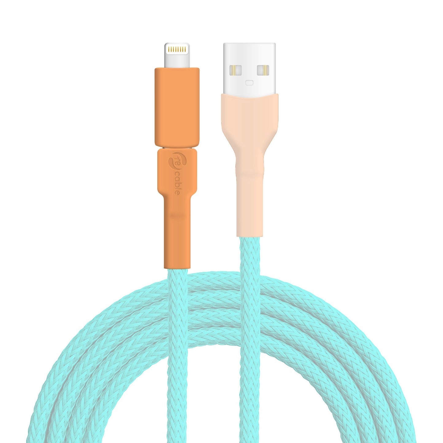 Micro USB Stecker und Lightning (iPhone) Adapter zur Erkennung des Ersatzteils hervorgehoben, das Kabel und der USB A Stecker sind ausgeblendet