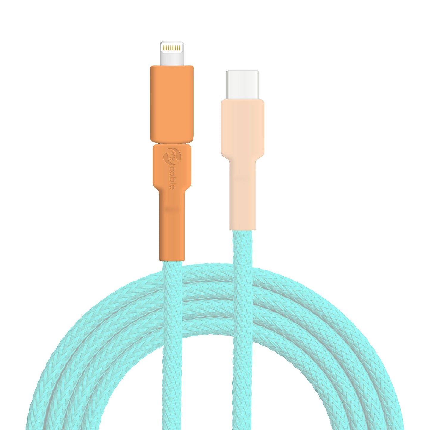 Micro USB Stecker und Lightning (iPhone) Adapter zur Erkennung des Ersatzteils hervorgehoben, das Kabel und der USB C Stecker sind ausgeblendet 