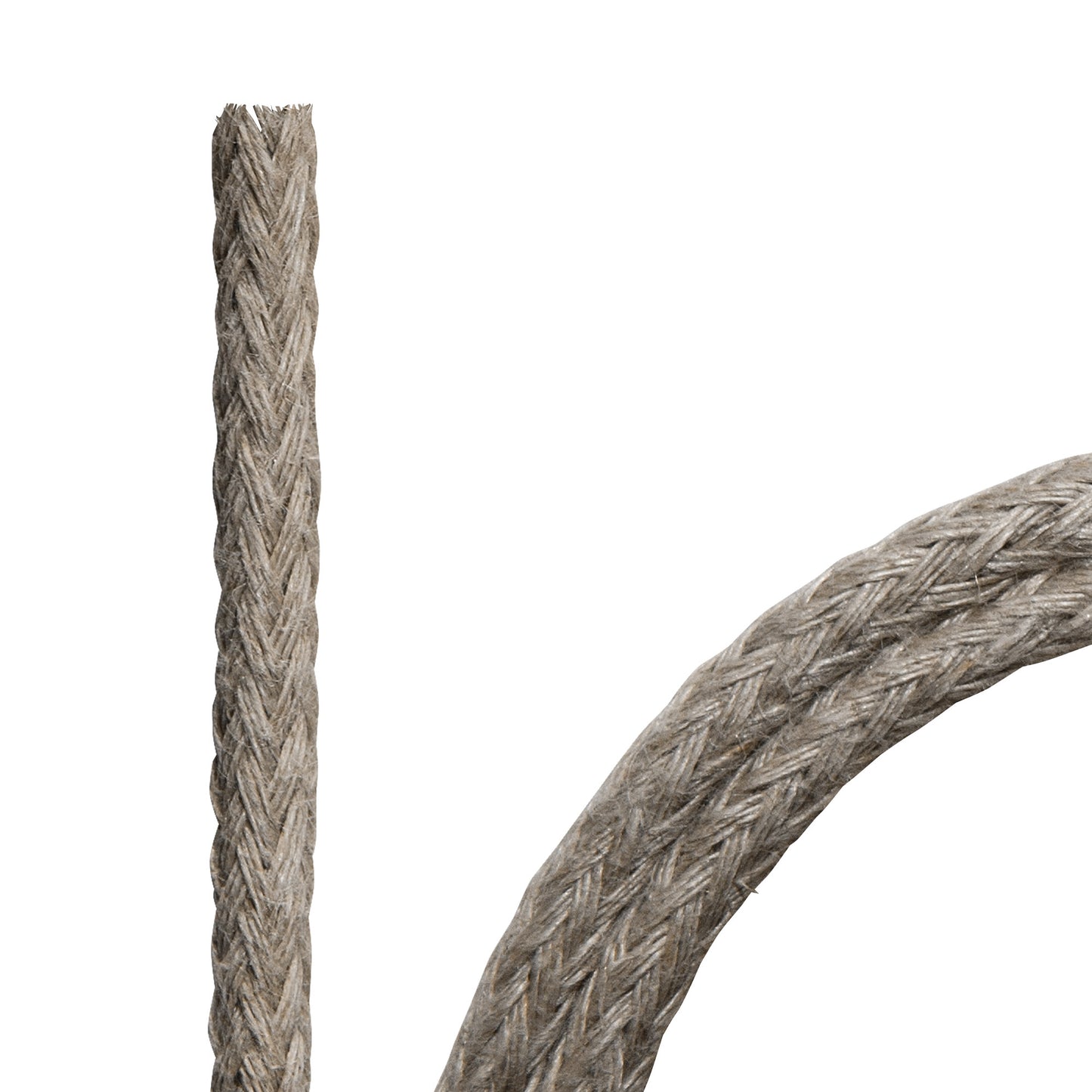 Flachs Naturfaser Geflechtschlauch für Kabel mit 2,5 mm bis 4,5 mm Durchmesser