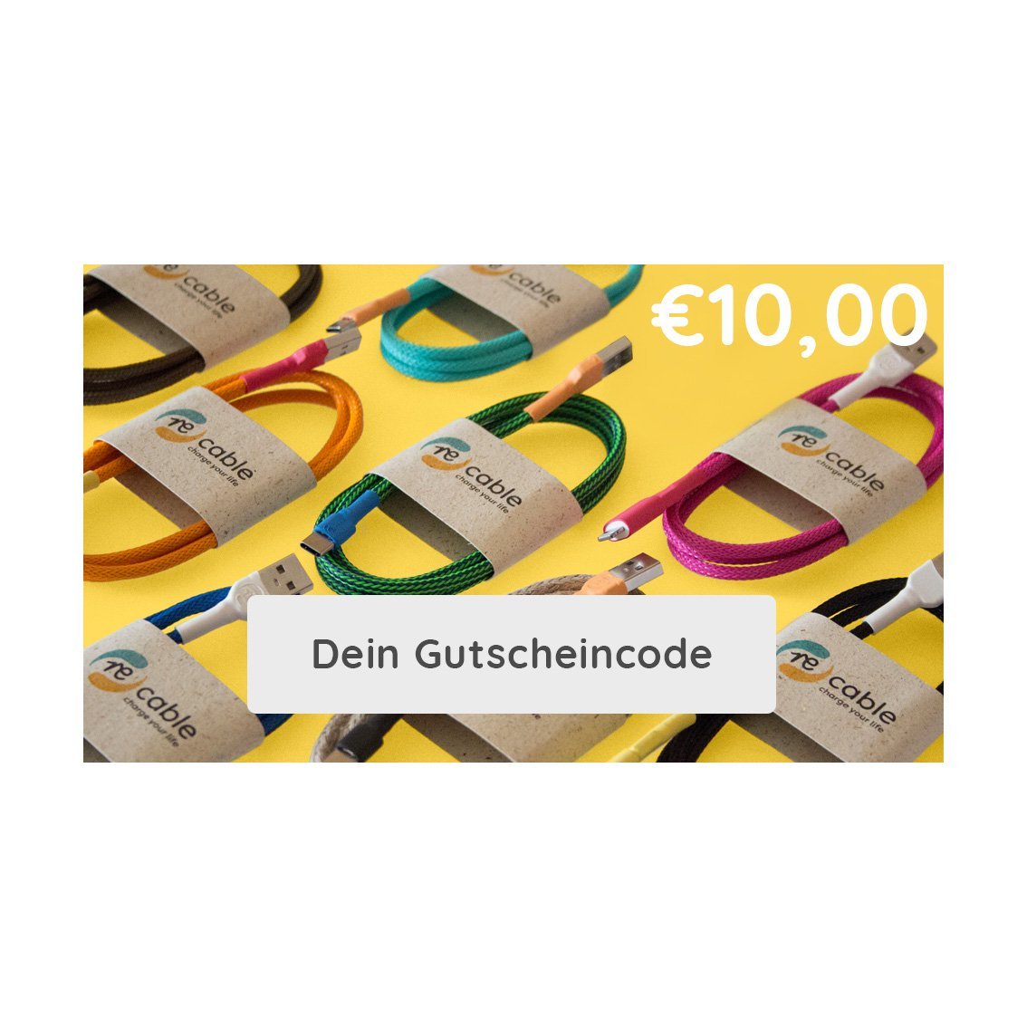 Gift voucher with motif of the diverse, ready recable. Voucher value: 10 € 