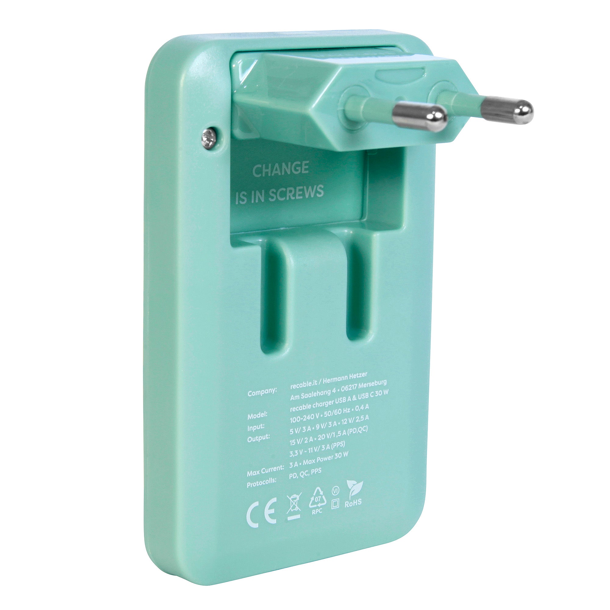 Recable USB A + USB C 30 Watt Ladegerät – der recable dual port charger ...
